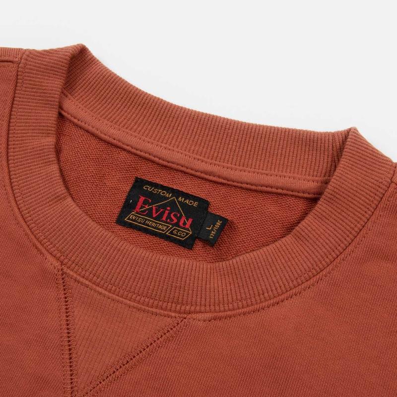 Evisu AW23 Seagull Print Fitted Crew Neck Sweatshirt Men sweatshirt Red 0ELBSM0SW1144XXCT