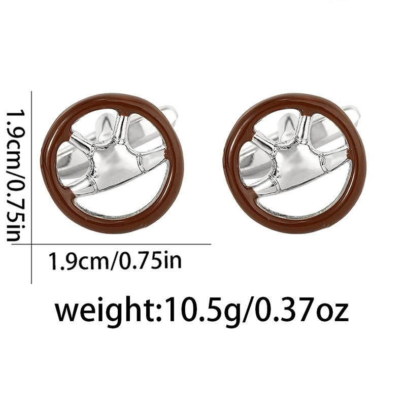 Unusual Car Steering Wheel Design Personalized Cufflinks Men's Premium Formal Suit Shirt Zircon Luxury Alloy Sleeve Cuff Link