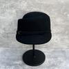 Styling Indentation Metal Buckle Foreign Style Equestrian Hat Women's Autumn and Winter Wool Knight Hat Elegant Fashion Gift Hat