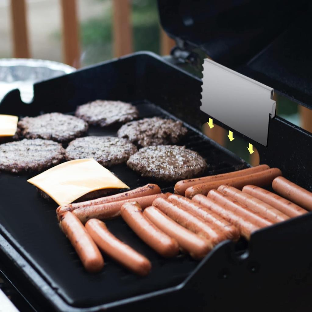Grill Food Screen, Stainless Steel Rear Grease Gate/Guard Food Fighter Screen Block Flat Grill Accessories for Blackstone Griddle to Prevent Food