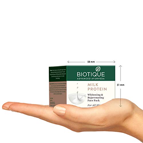 Biotique Milk Protein Brightening Face Pack For Glowing Skin 50g With Honey Almond Oil For Smooth Fair Skin