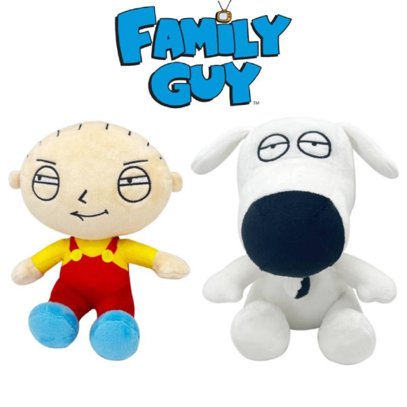 צעצוע קטיפה Family Guy חיה ממולאת מצוירת מצחיקה למעריצים 18*18 ס"מ קטיפה קצרה מילוי כותנת PP אריזת שקית רשת דמויות מצחיקות