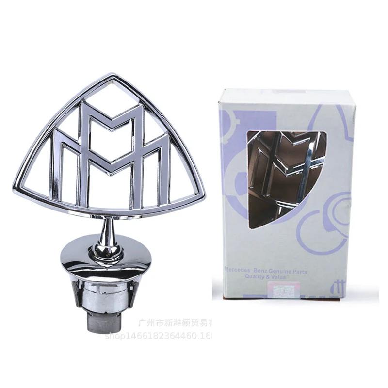 Car Wheel Cap Steering emblem Shell Sticker Chrome Emblem For Maybach Hood Lay Stand Logo S500 S600 V12 Side Fender Trunk Badge