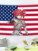 KKasane Teto Růžová Americké Vlajky Závěsná Tapeta Kawaii Gobelín Čelo Postele Estetika Dekorace Místnosti Roztomilé Narozeninové Dárky
