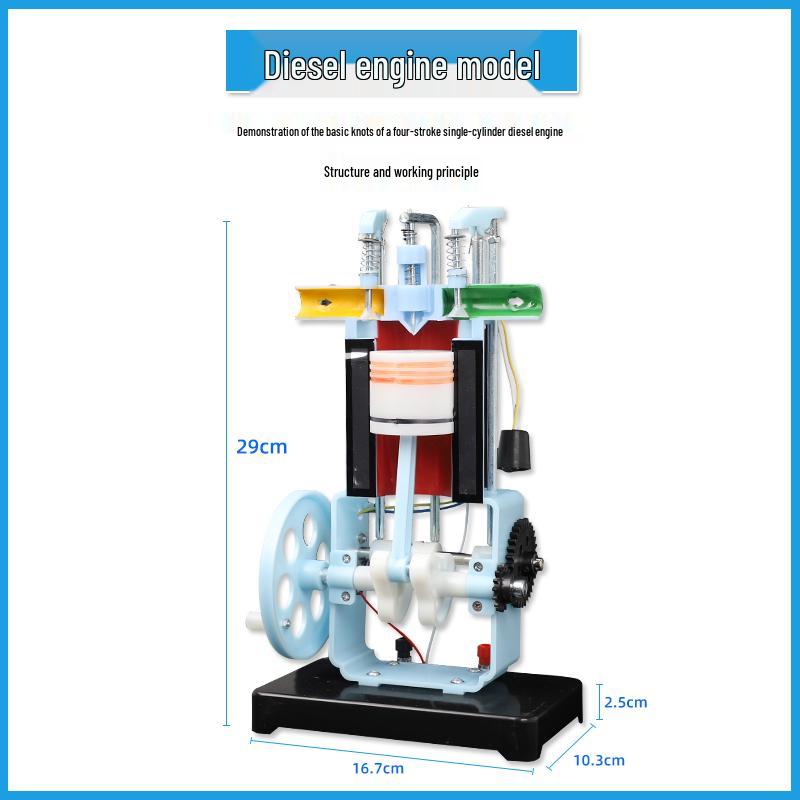 Four-Stroke Single-Cylinder Internal Combustion Engine Model for Junior High School Physics Teaching
