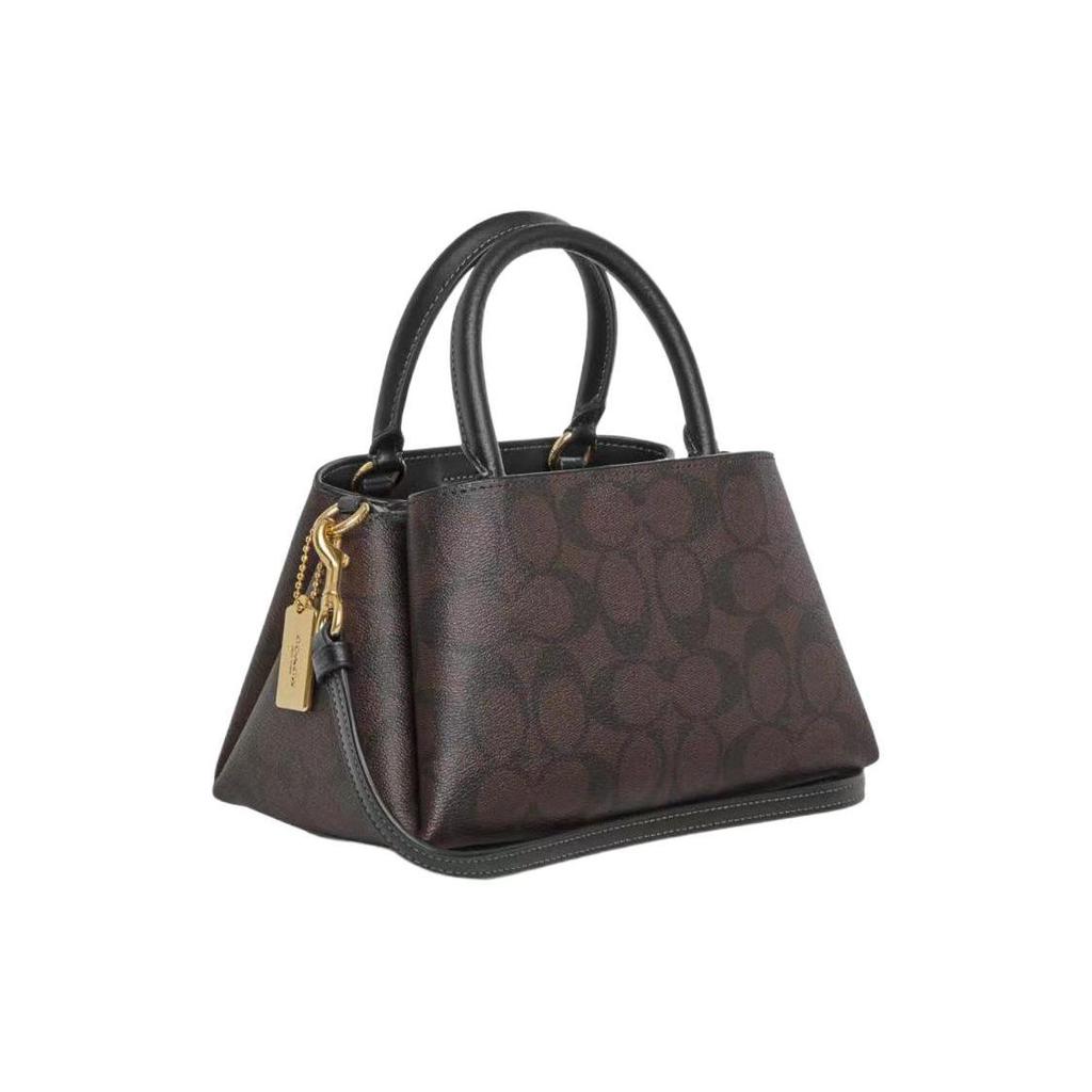 COACH Artificial Leather One Shoulder Handbag Small Women's Brown & Black CO966-IMAA8