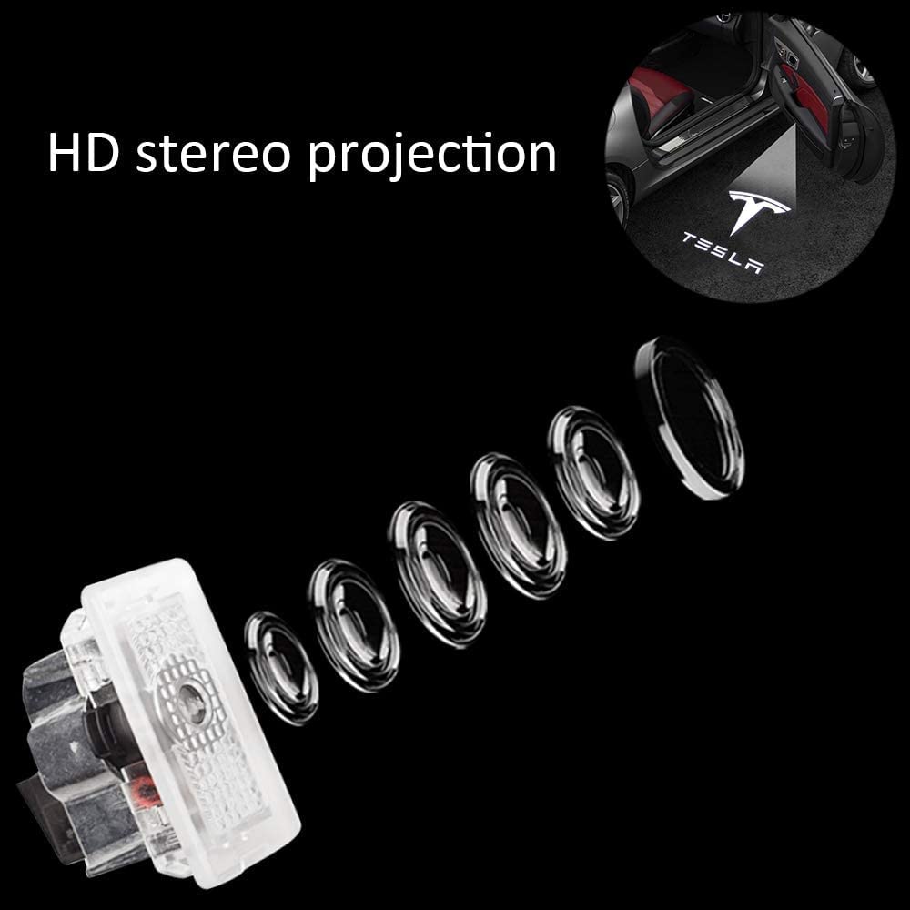 SiegenPro Car Door Light Logo Projector Compatible with Tesla Model 3 Y S X