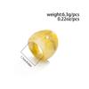 IngeSight.Z Vintage Irregular Smooth Resin Acrylic Rings for Women New Trend Boho Geometric Finger Rings Aesthetic Party Jewelry