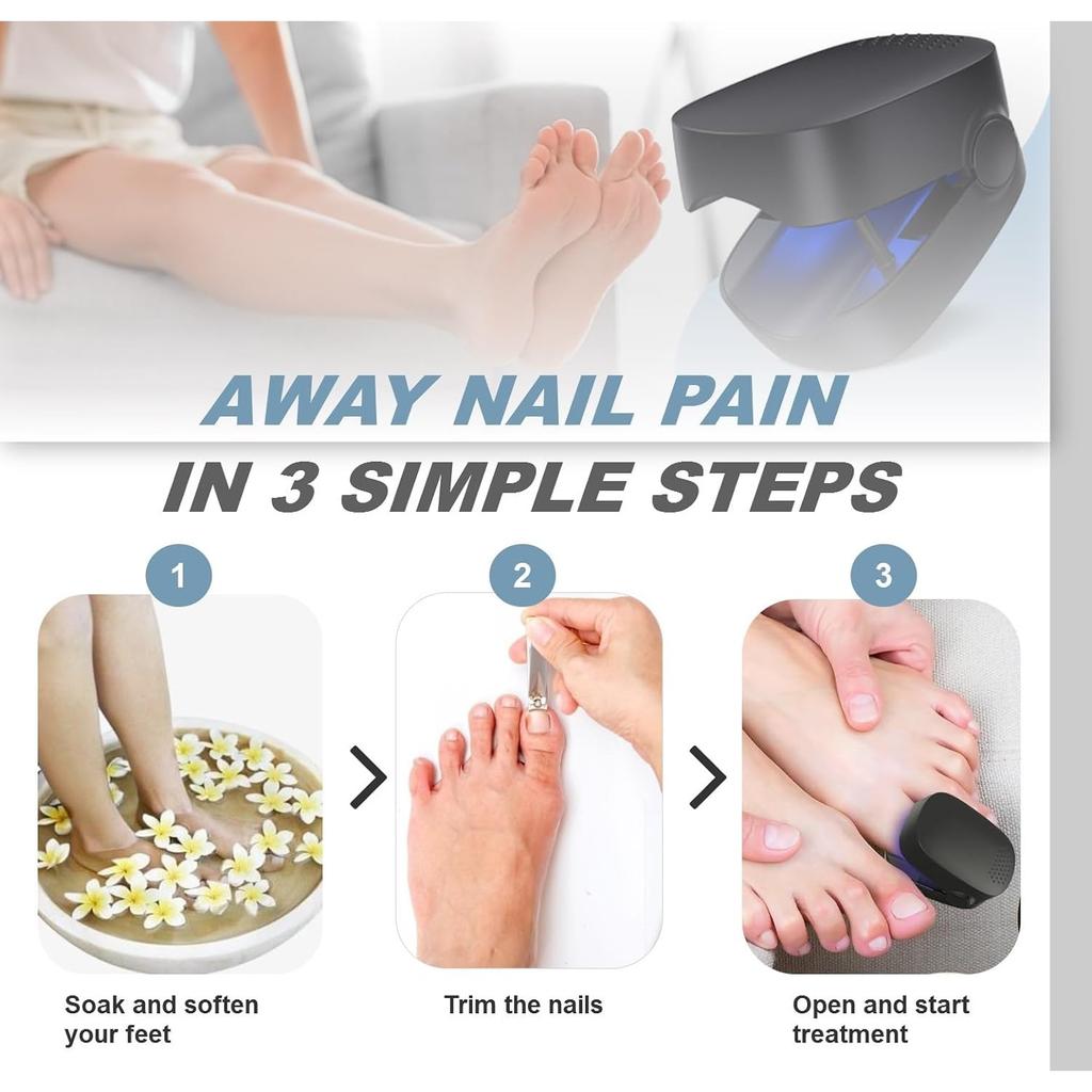 Nail Fungus Cleaning Laser Light, Used For Onychomycosis, USB Charging 905nm Infrared Light 470nm Blue Light