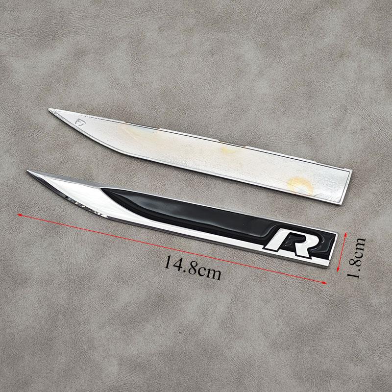 2026 New For VOLKSWAGEN VW 2pcs Metal Logo R Emblem Car Fender Side Badge For Volkswagen VW Passat Polo Golf 4 5 6 7 Jetta Tigua