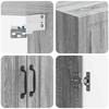 Wall Mounted Cabinet Gray Sonoma 66 x 34.5 x 90 cm Engineered Wood