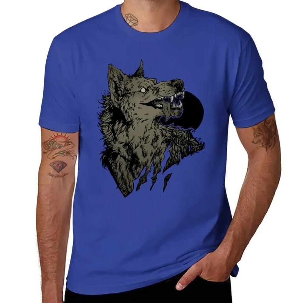 Werewolf - Black T-Shirt Aesthetic Clothing  T Shirt for Men