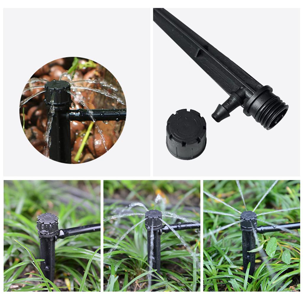 100Pcs Drip Emitters Adjustable 360 Degree Eight/Five Hole Water Flow Dripper for Drip Irrigation Emitters Greenhouse