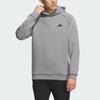 adidas Moletom com Capuz 3D Deboss Spacer Sleeve Cor Sólida Logo Golfe Esportivo Moletons Masculinos Cinza HZ3244
