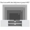 Floating TV Stand Cabinet for TVs Up To 60", Wall Mounted TV Unit with Open Shelf, Storage Cupboards and Cable Management for Living Room, White