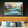 Abstract Landscape WaterFall Canvas Painting Modern Wall Art Print Decorative Picture Modern Living Room Decor