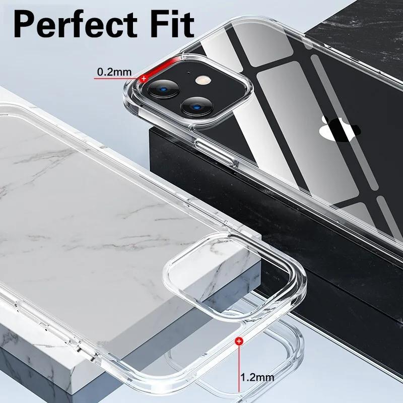 Luxury Ultra Thin Soft TPU Silicone Case for iPhone 17 16 15 11 12 13 Mini 14 Pro Max X XR 7 8 Plus Transparent Back Cover Case