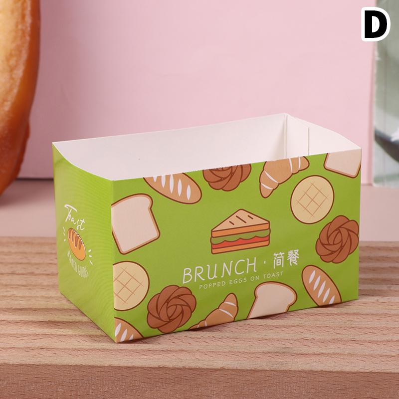 10 шт. Коробки для сэндвичей, яиц, тостов, одноразовые, для упаковки собачьих бургеров, плотные, для яиц, тостов, еды на вынос
