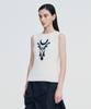Kimjisu Elemental Motif Furry Knit Top _ Ivory