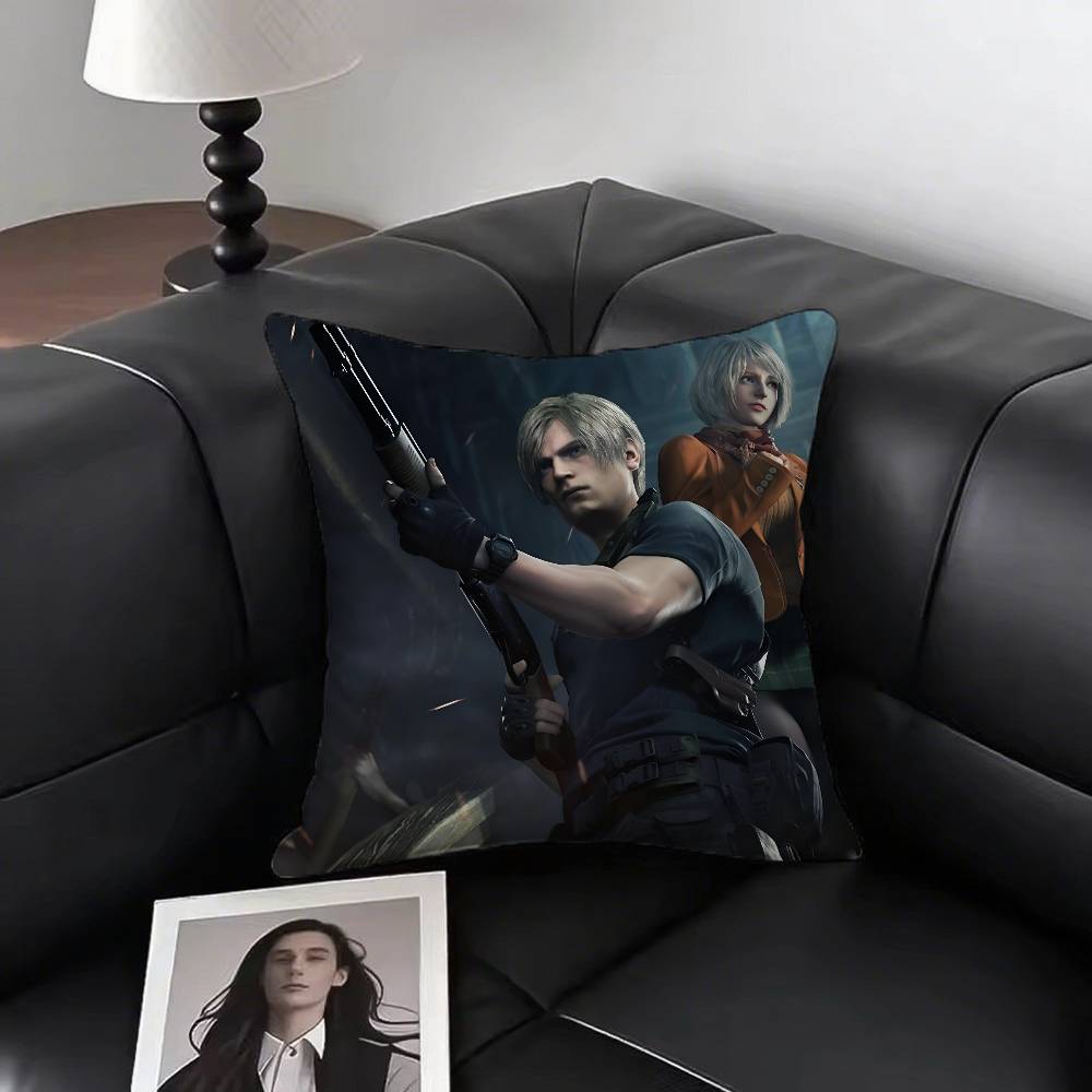 Game R-Resident Leon Kennedy Evil Pillow Case Square Pillow Bedroom Sofa Leisure Comfort Cushion Car Living Room Home Decoration