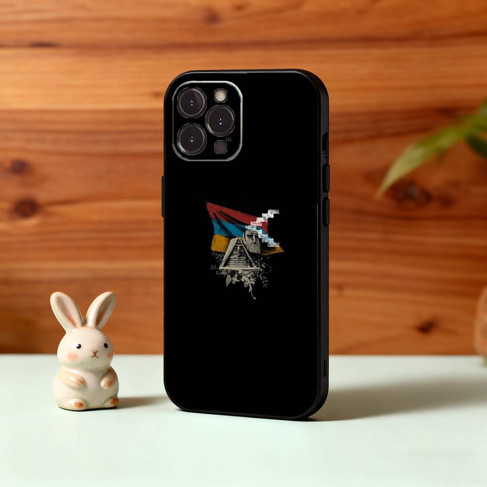 A-Armenia Flag ART Phone Case For iPhone17,16,15,14,13,12Plus,Pro Max,XS,5G Soft Silicone Black Cover