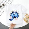 Summer Short-sleeved Cute Style Series K-pop Demon Hunters Children's Polyester T-shirt for Girls, Cute Sports Shirt for Girls