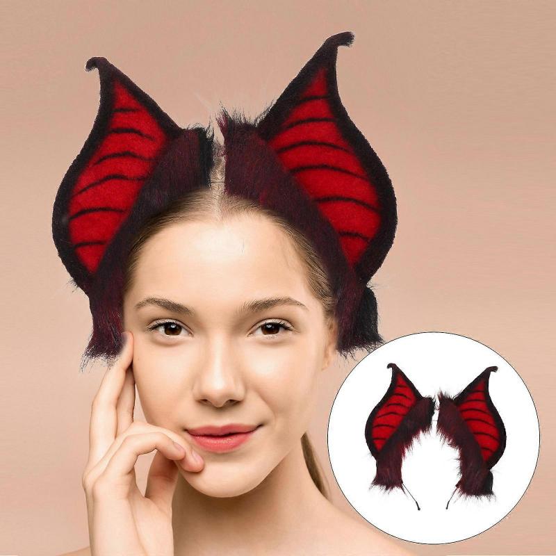 Plush Bat Ear Headband Halloween Bat Costume Accessory for Party Use