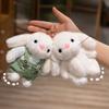 Cartoon Dressed In Pastoral Rabbit Doll Sleep Comforting Doll White Rabbit Pendant Doll Plush Toy