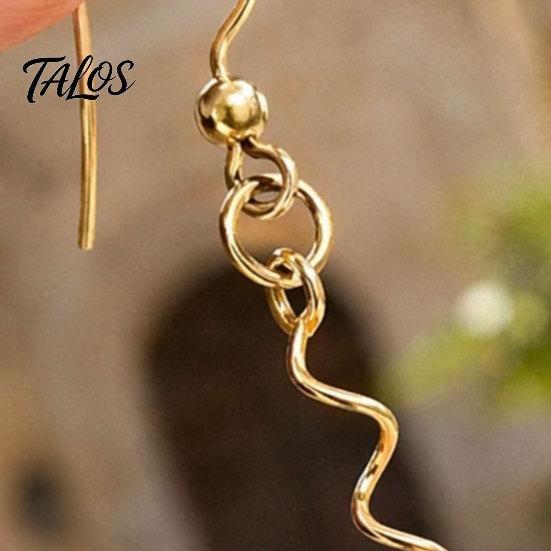Smooth Visual Effect Earrings 1 Pair Flower Holder Earrings, Spiral DIY Durable Dangling Long Jewelry Gifts for Mom Daughter Classic Style