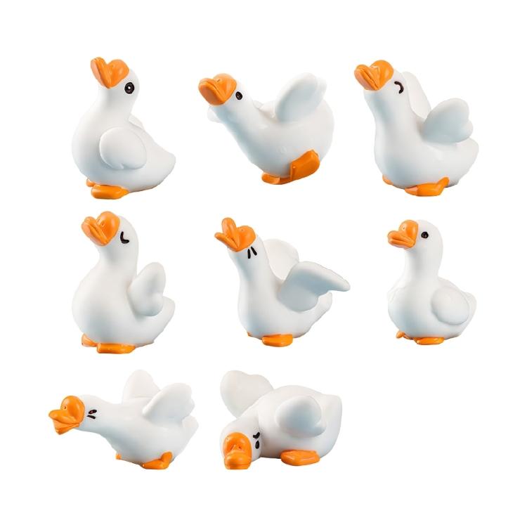

Resin Geese Miniature Statues Decorative Ornaments For Home Decors Office Desk And Garden Potted Plant Craft Projects 1