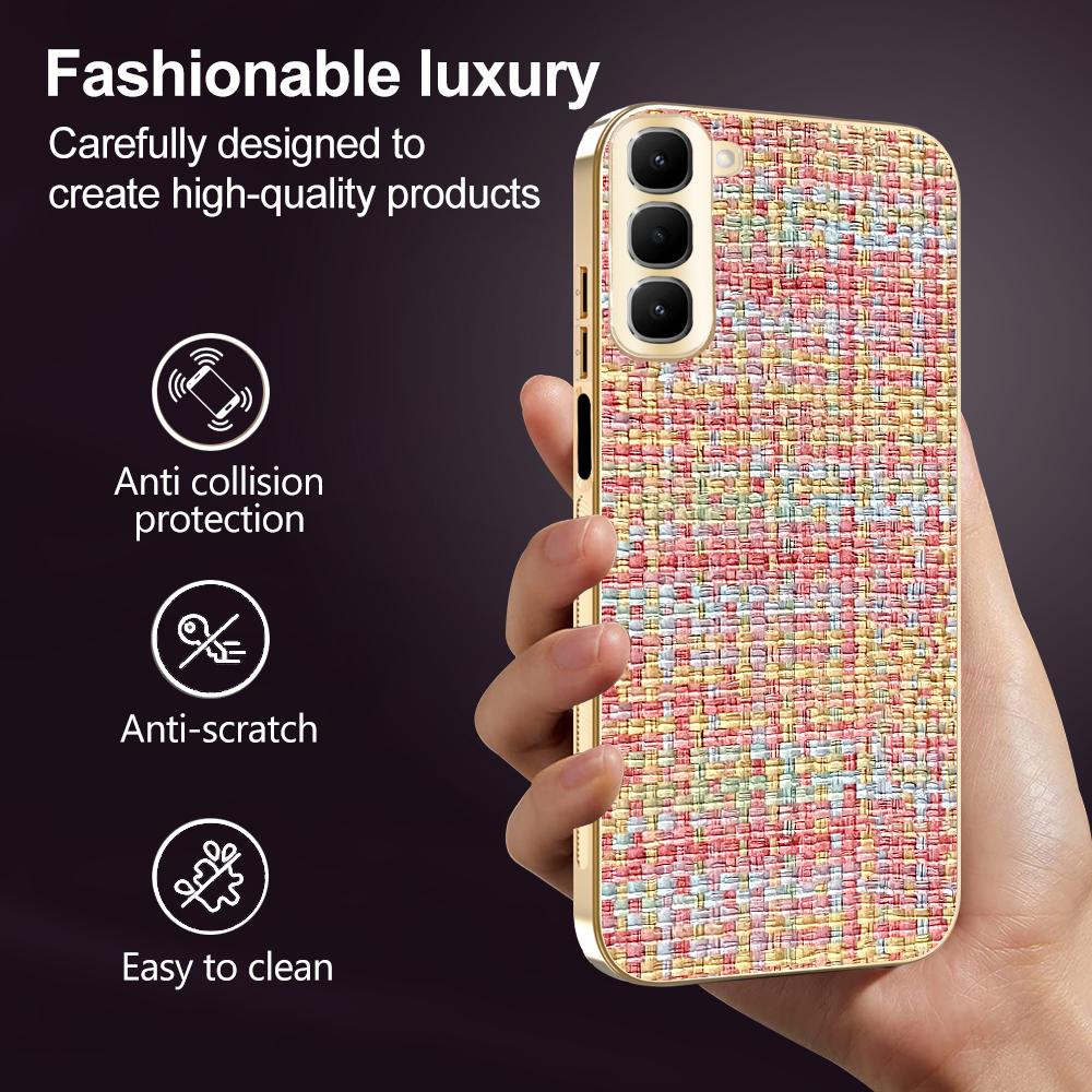 Luxury Elegant Woman Phone Case For Infinix Hot 70 60 Pro 60i 4G Electroplated Woven Camera Full-protect Anti-drop Protect Cover