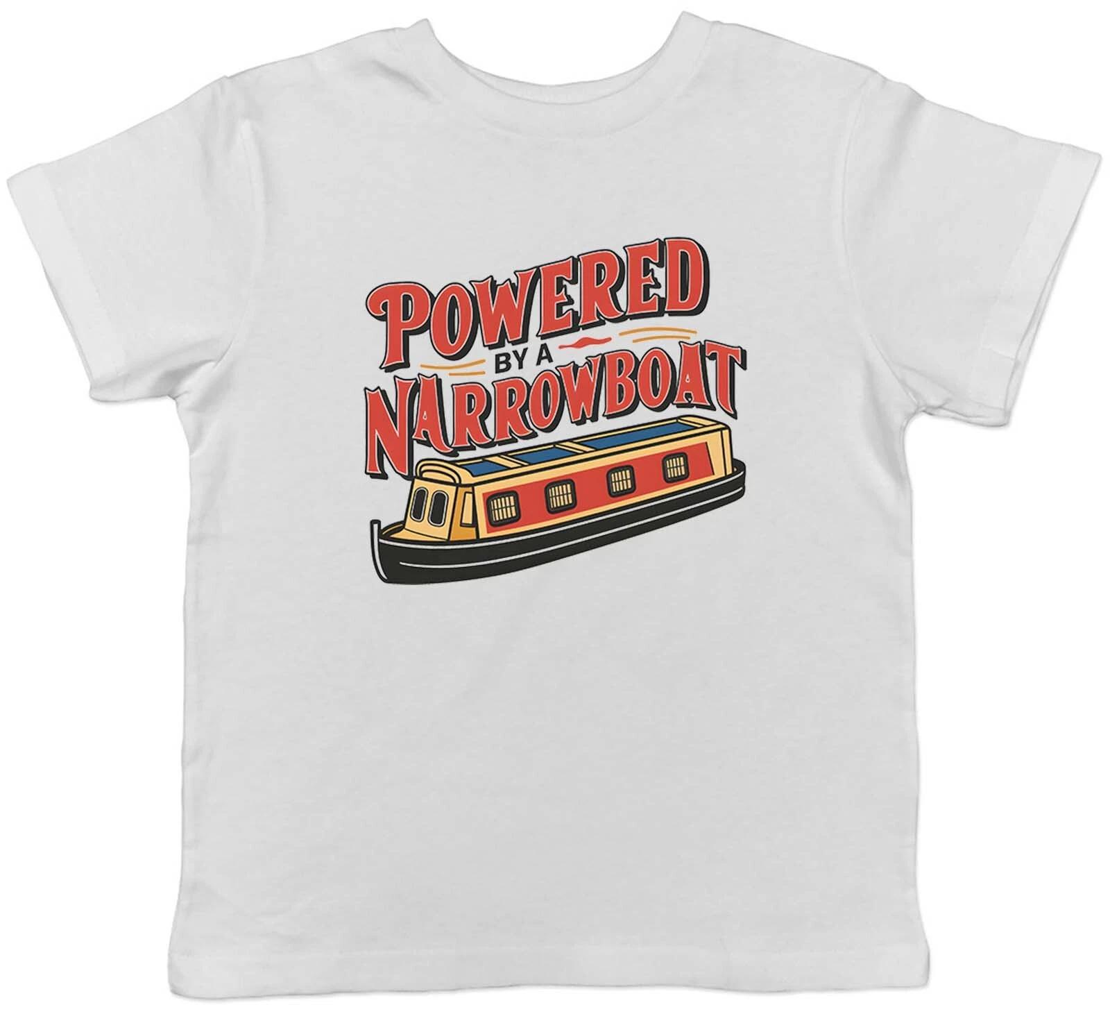 

Powered by a Narrowboat Kids T-Shirt Barge Canal Boats Childrens Boys Girls Gift 150