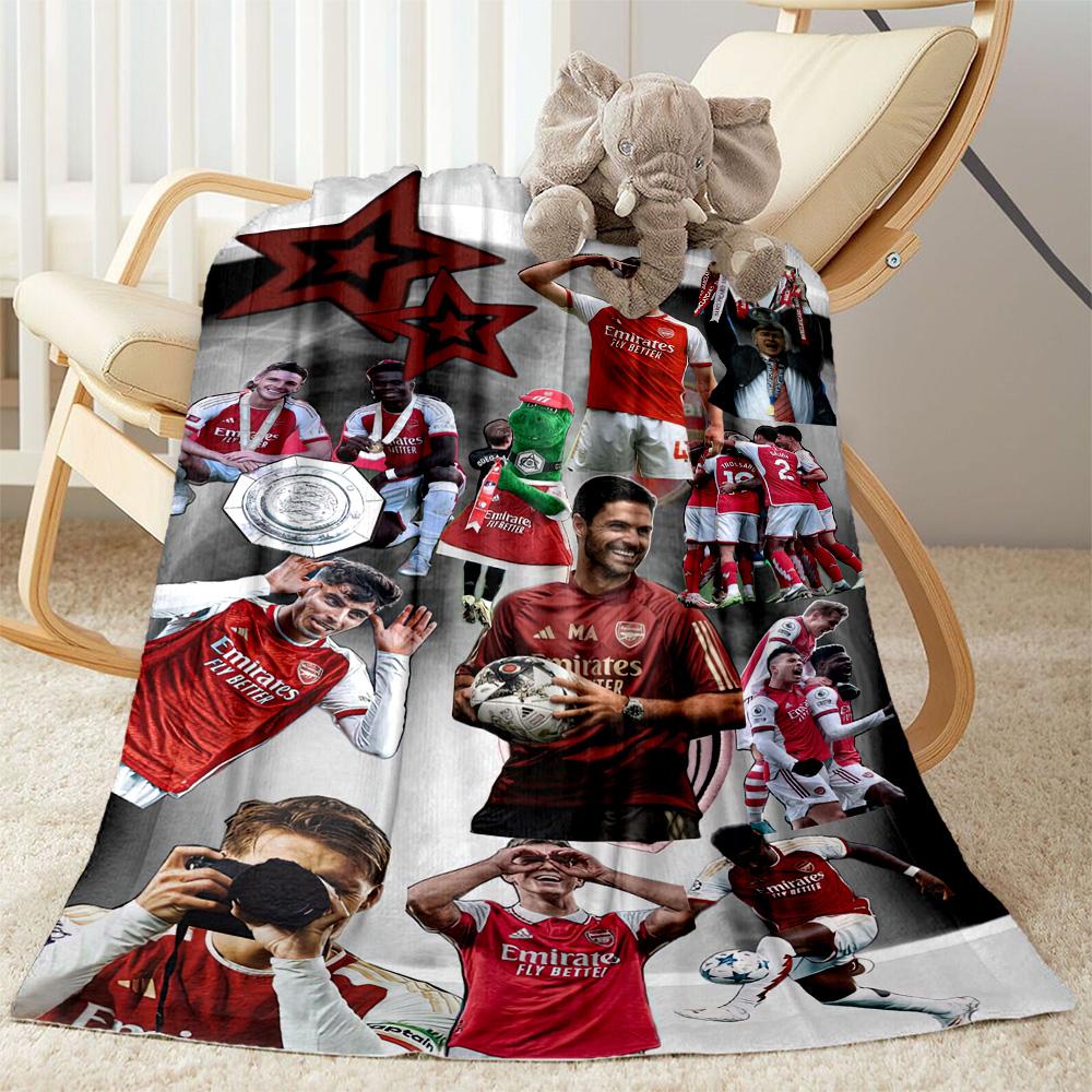 Arsenal Blanket Soft Warm Cozy Great for Livingroom Sofa Bed Four Seasons Multipurpose Stylish Decor Gifts For Family Or Friends
