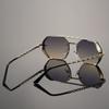 New High Quality Double Metal Chain Sunglasses Women Fashion Cool Design Brand Design Sun Glasses for Street Photography