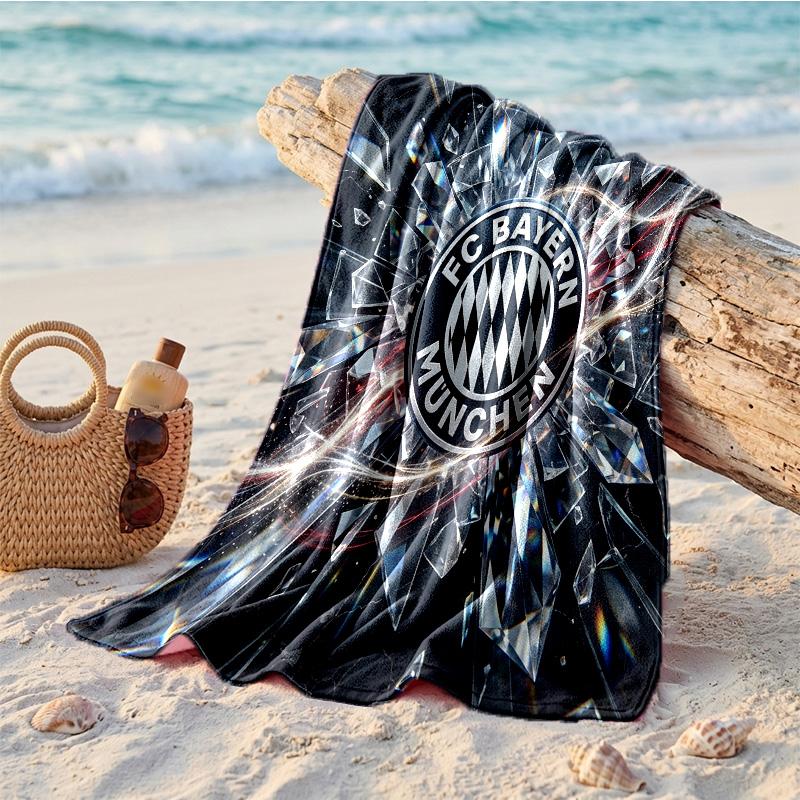 FC Bayern München Print Mikrofaser Strandtuch Schnelltrocknend Saugfähig Großes Handtuch für Strand Schwimmen Reisen