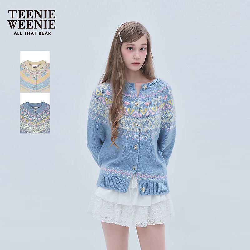 Teenie Weenie Women's Striped Bear Knitted Cardigan