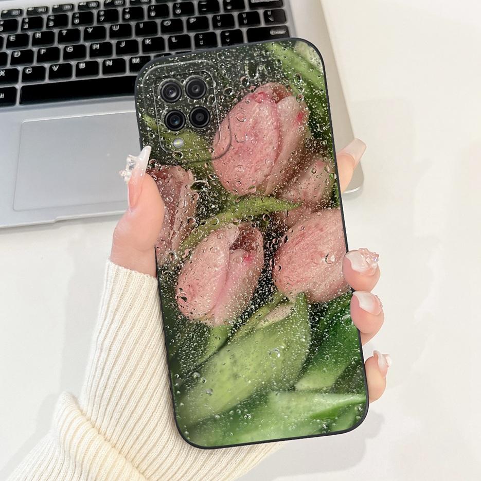 For Samsung Galaxy A12 Case SM-A125F Cute Happy Rabbit Cartoon Cover Soft TPU Phone Cases For Samsung A12 M 12 Galaxy M12 Fundas