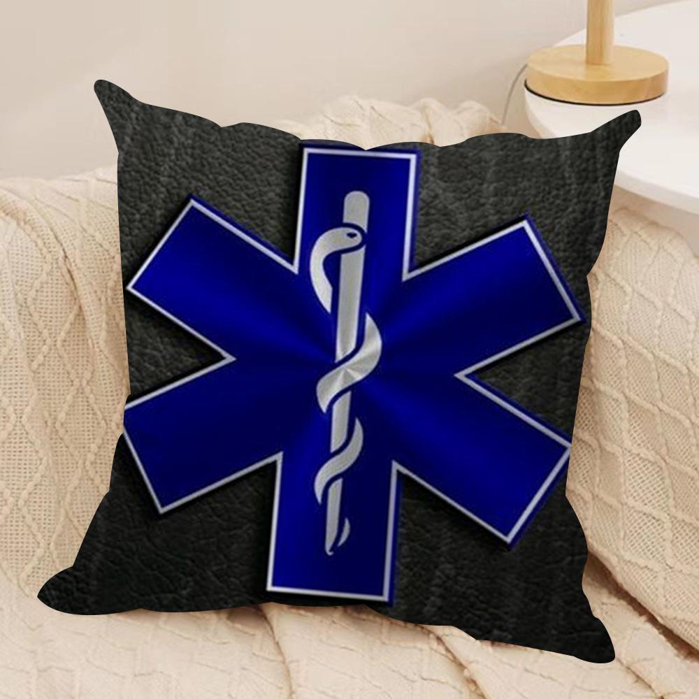 

EEMT EMS Ambulance Cushion Cover Soft Plush Fabric DoubleSided Printed Sofa Cushion Cover for All Seasons Home Decor Gift 30x30cm 12x12in