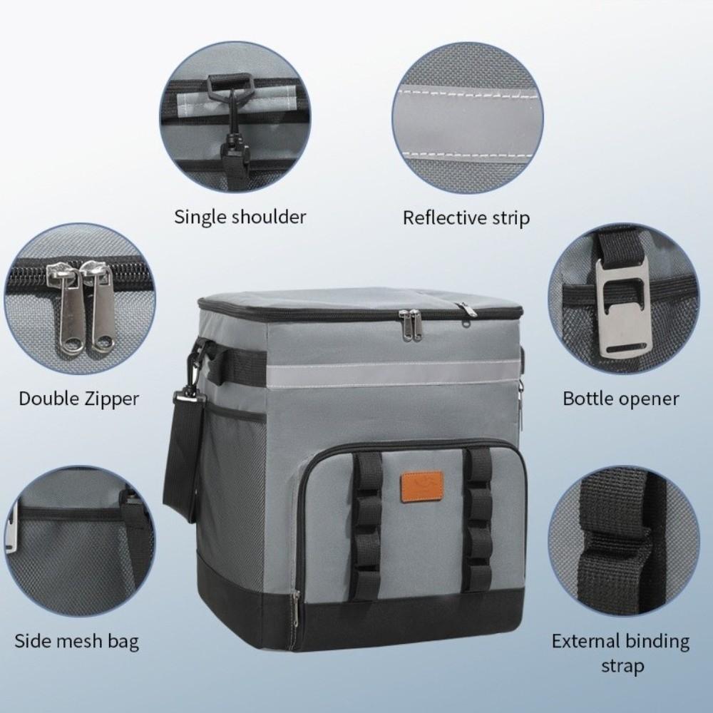 Large Capacity Picnic Trolley Box Rolling Tie Rod Picnic Bag Tug Insulation Bag  Refrigerated Box
