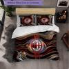 AC Milan Pattern 3?Pieces Bedding Set Soft Microfiber Duvet Cover with Pillow Cases for Bedroom