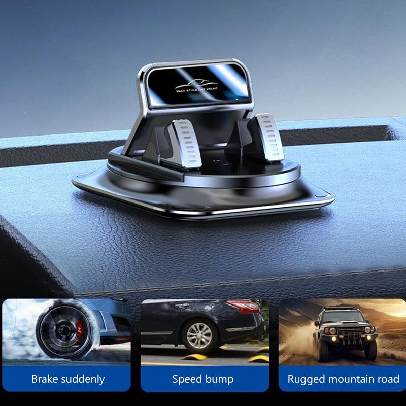 SEAMETAL Auto Handyhalter Mittelkonsole Armaturenbrett 360 Grad drehbar Saugnapf Anti-Rutsch-Basis Navigationshalterung Langlebiges Autozubehör