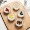 6 Pcs Dessert Cups Bozai Cake Bowl Salad Serving Utensils Pudding Bowls Transparent Glass Stacked Food Containers with Lids