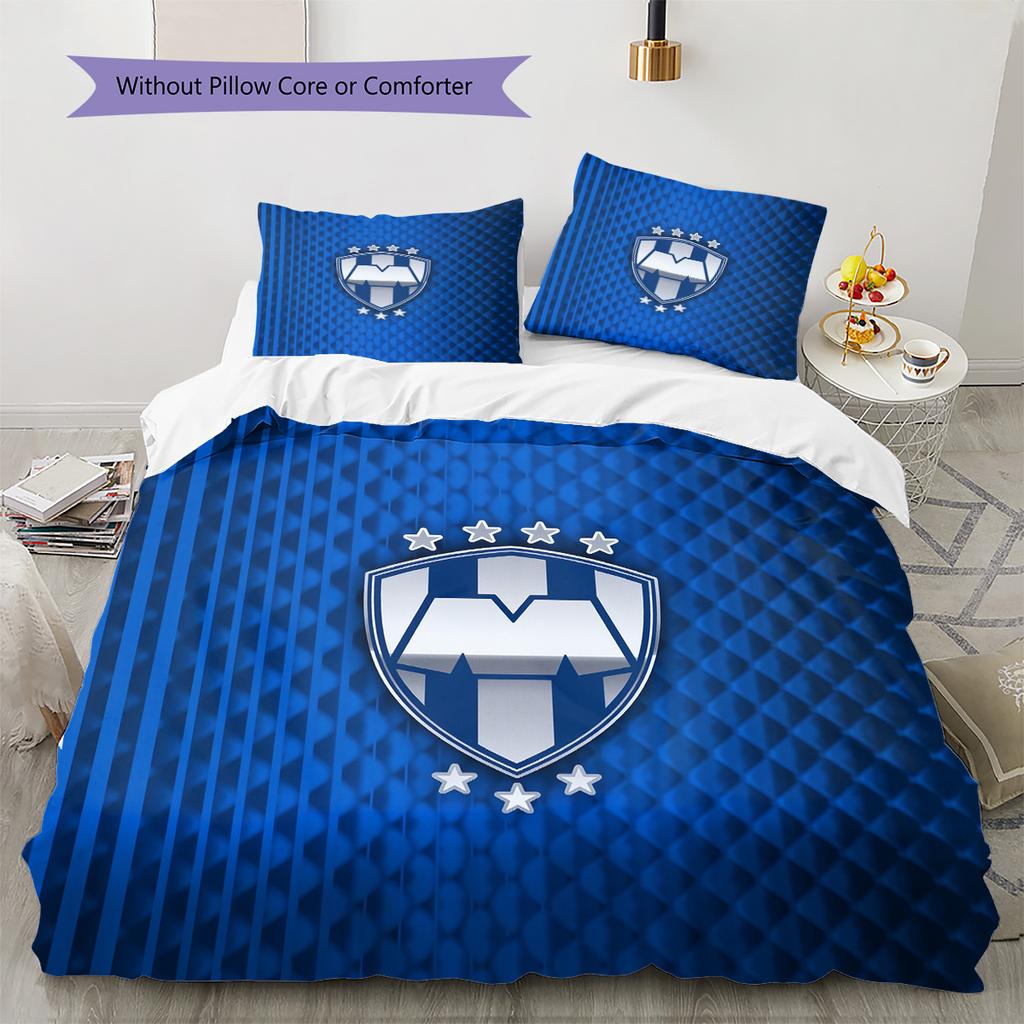 C.F. Monterrey Football Club  Pattern Bedding Quilt Set  Home Decoration  Gift (1 * duvet cover + 2 * pillowcase  without core)