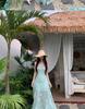 French Strappy Summer Dress – Women's Waist-Cinching, Sweet and Fresh Beach Vacation Wear