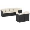 VidaXL Garden Lounge Set with Cushions 7 Pcs, Patio Sofas, Patio Furniture Set, Outdoor Furniture, Black 3217896