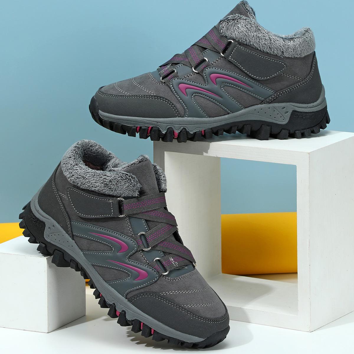 Удобная мужская плюшевая теплая модная нескользящая хлопковая обувь для прогулок — фото 7