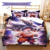 Son Goku Pattern Bedding,Quilt Set Quilt Cover Pillowcase Home Birthday Gift (1 * duvet cover + 2 * pillowcase, without core)
