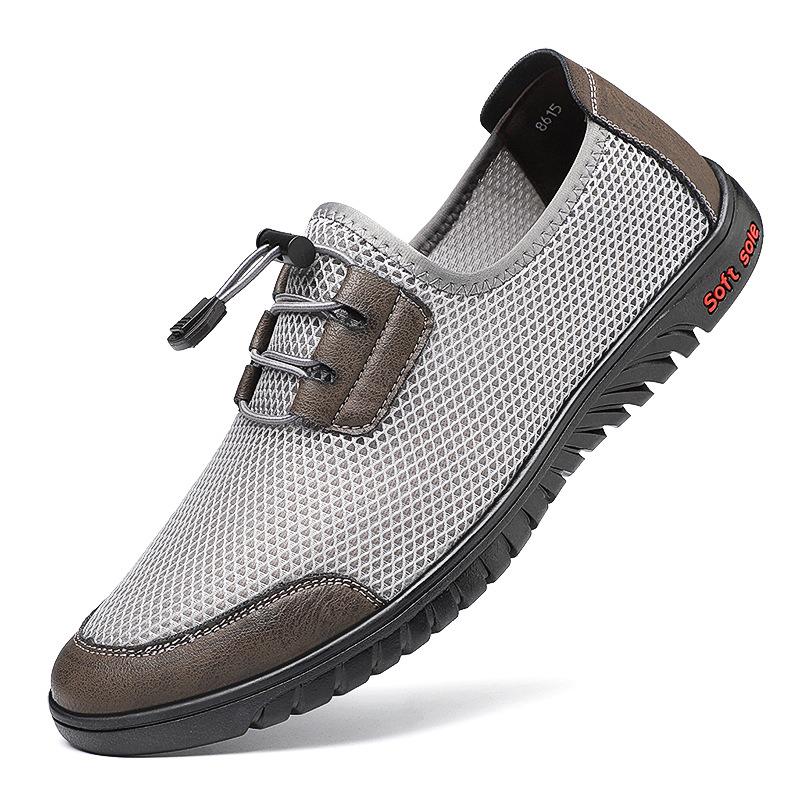 Summer New Men's Versatile Sports One-pedal Mesh Shoes Men's Mesh Breathable Shoes Sports and Leisure Men's Shoes