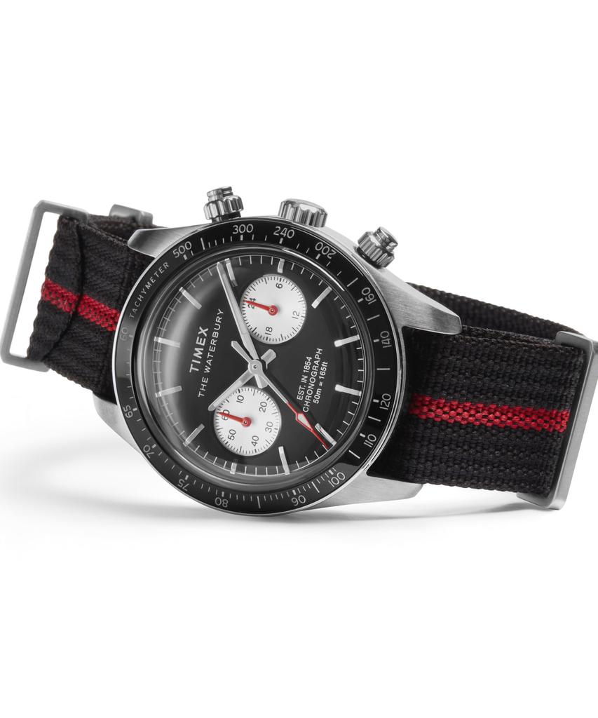 TIMEX Waterbury Heritage Watch Quartz 5 ATM Water Resistant Mineral Glass Black Dial TW2Y38900 Men's