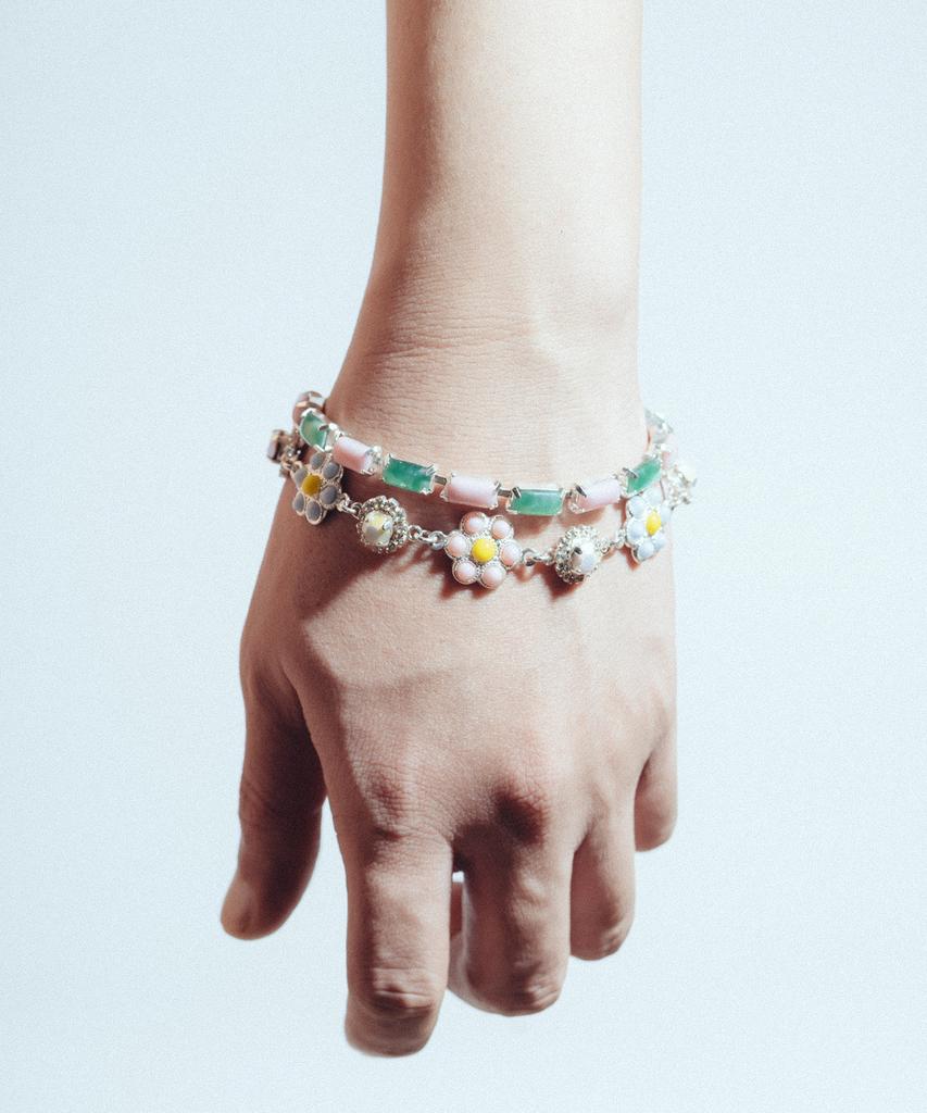Armo Flower + Crystal Bracelet (Yellow)